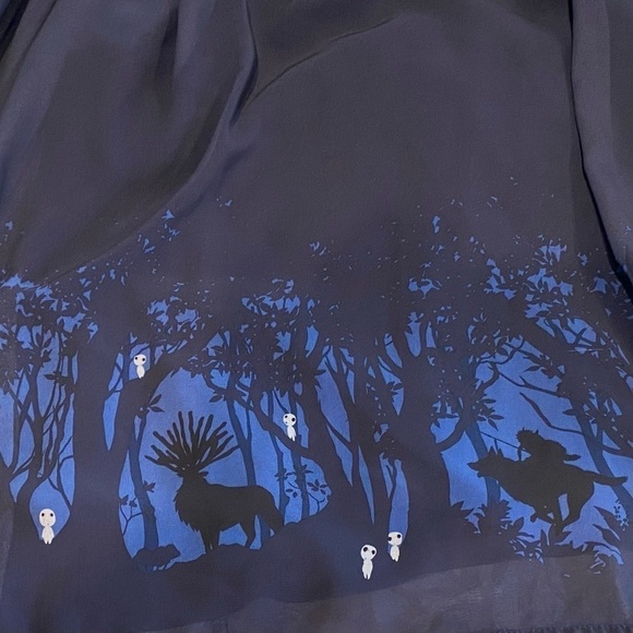 Her Universe Studio Ghibli Princess Mononoke Forest Spirit Border Dress Size Lg - Picture 6 of 14